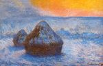 Клод Моне Стога сена на закате, эффект снега 1891г